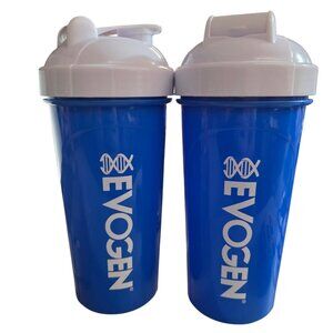 Evogen Evogen 28oz Blue and White Shaker Bottle BPA Free (2 Pack)